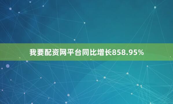 我要配资网平台同比增长858.95%